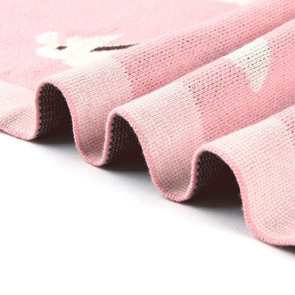 Baby Blanket Infant Bed Bunny Print | Reversible