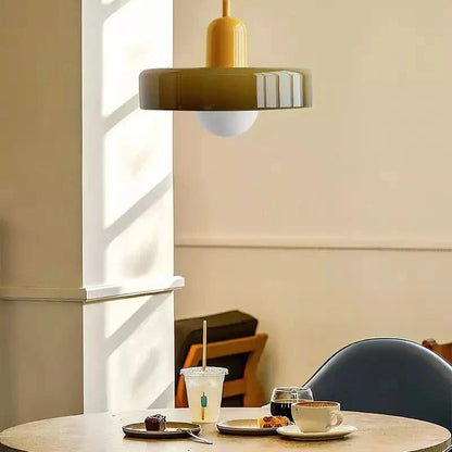 LumyHome | Bauhaus Hängeleuchte aus farbigem Glas