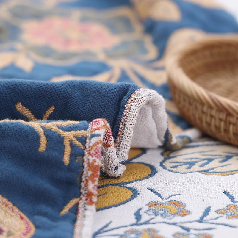 Bedroom Blanket Floral Bed Throw | Large