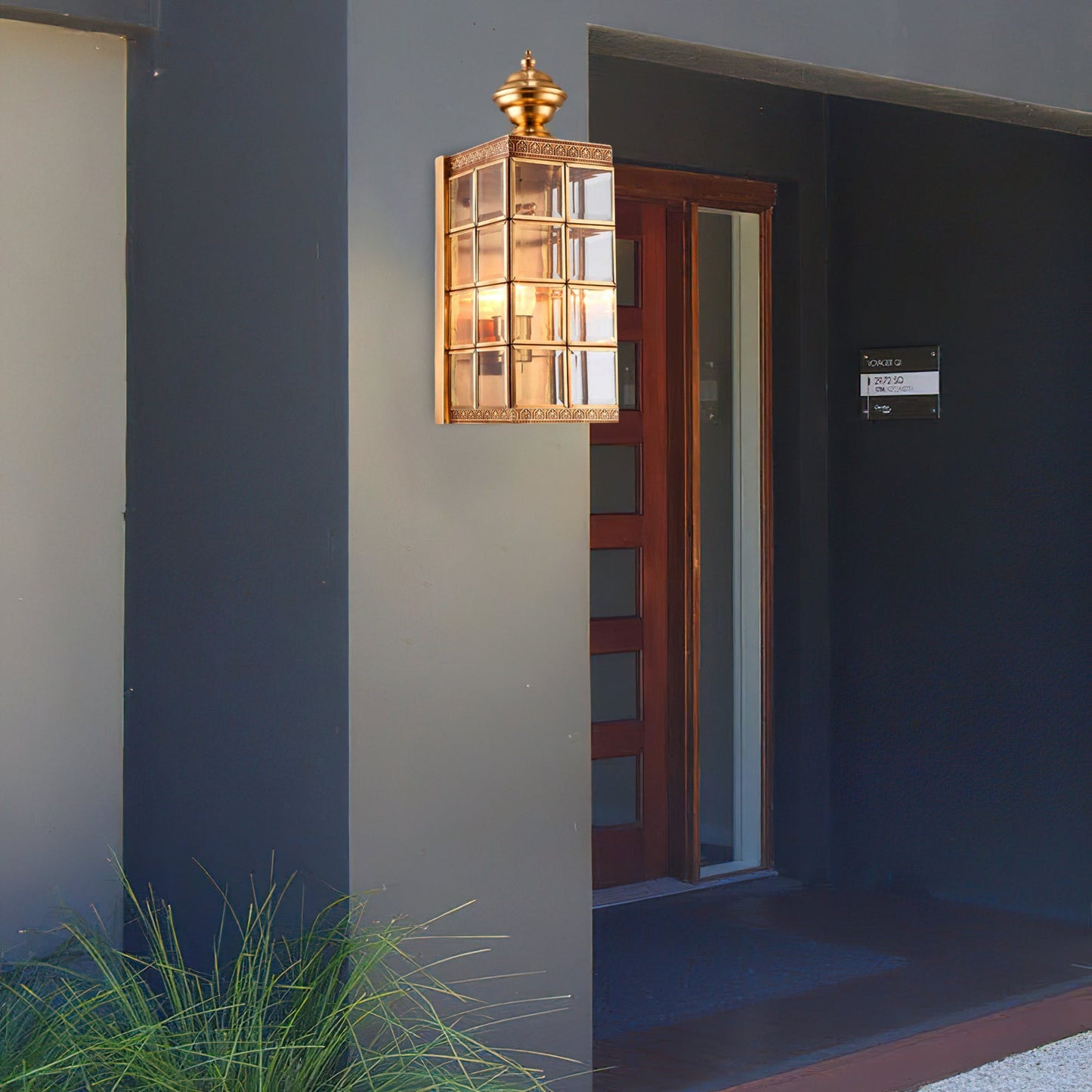 Brass Minimalist Outdoor Wall Light