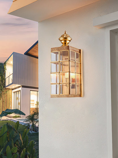 Brass Minimalist Outdoor Wall Light