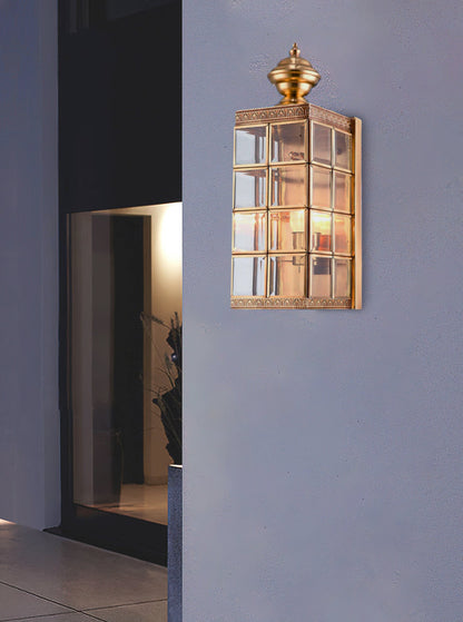 Brass Minimalist Outdoor Wall Light