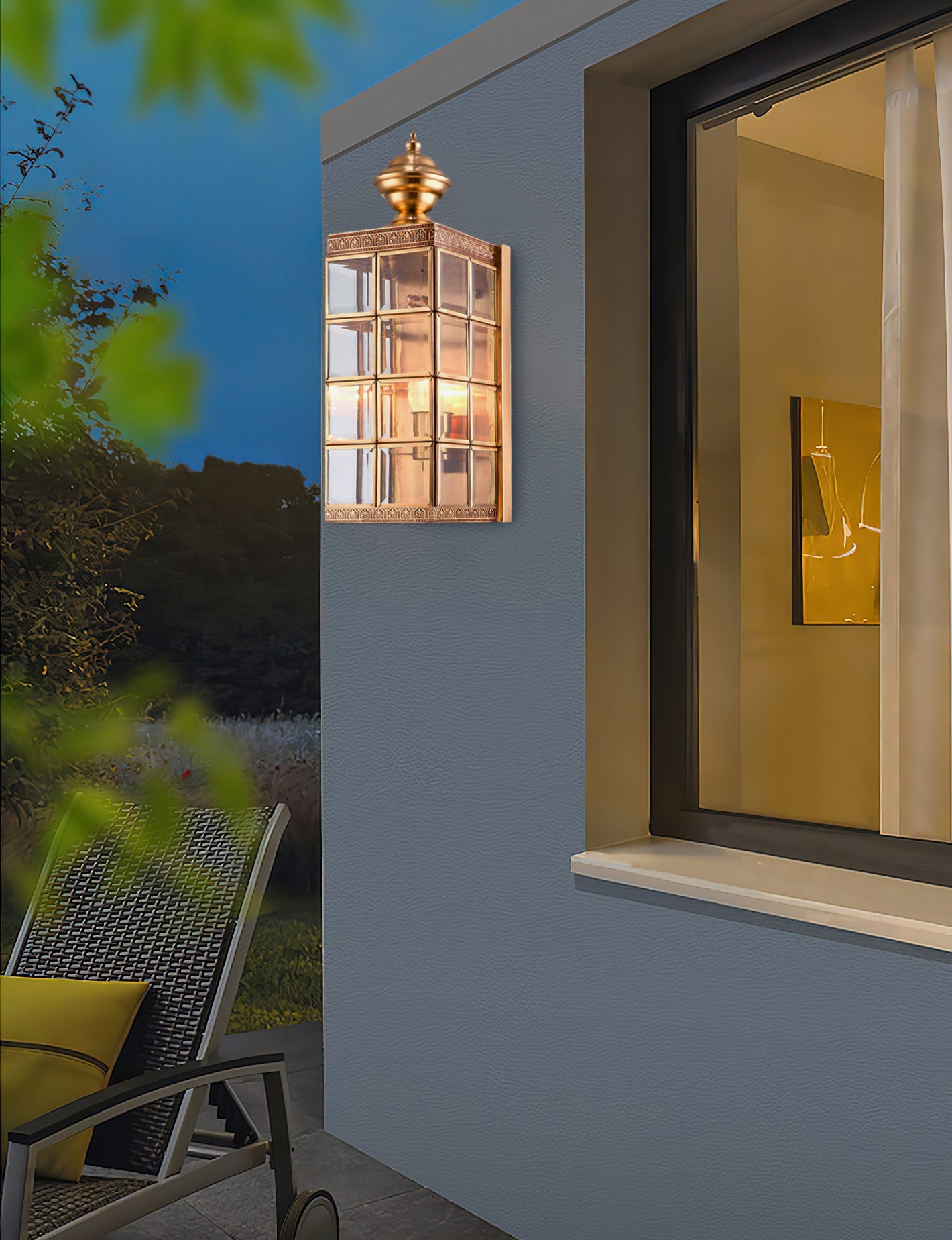 Brass Minimalist Outdoor Wall Light