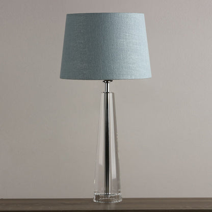 Crystal Table Lamp | Hand-Cut Glass Obelisk Design