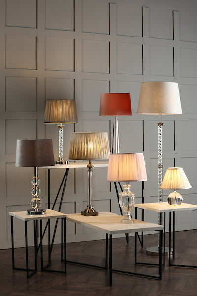 Crystal Table Lamp | Hand-Cut Glass Obelisk Design