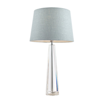 Crystal Table Lamp | Hand-Cut Glass Obelisk Design