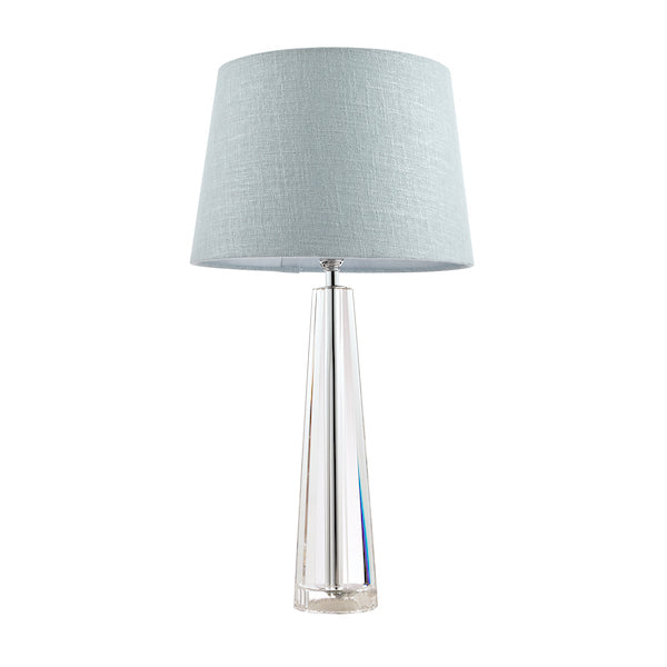 Crystal Table Lamp | Hand-Cut Glass Obelisk Design