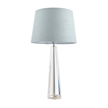 Crystal Table Lamp | Hand-Cut Glass Obelisk Design