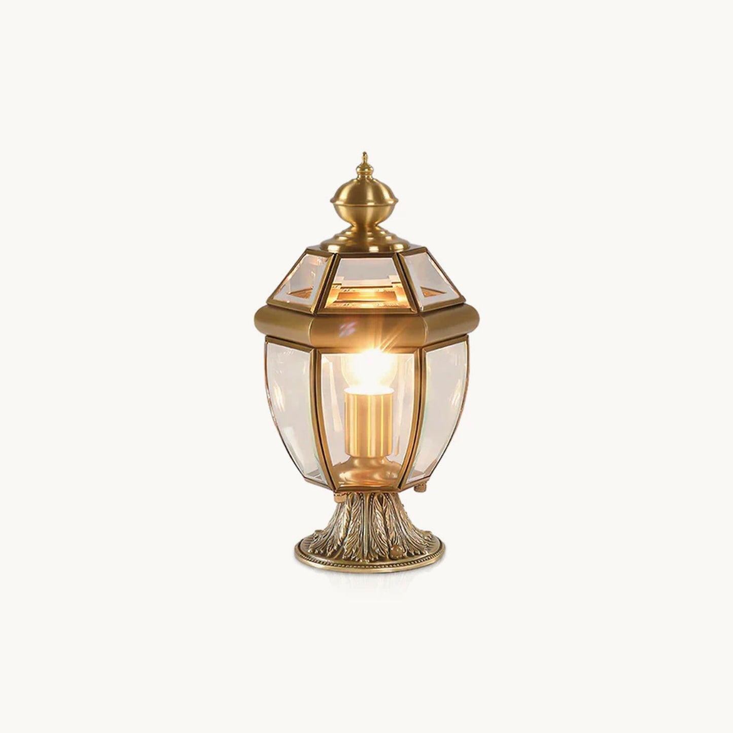 European Brass Garden Table lamp