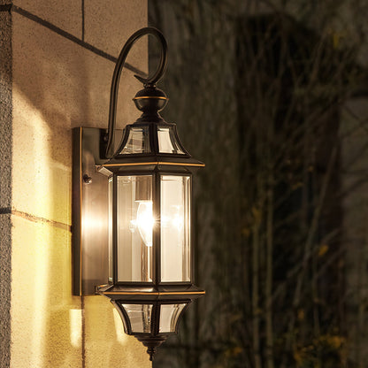European Style Garden Brass Wall Lamp