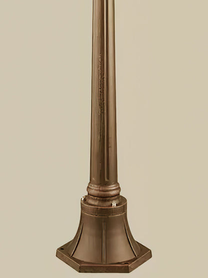 European Style Garden Retro Brass Column Lamp