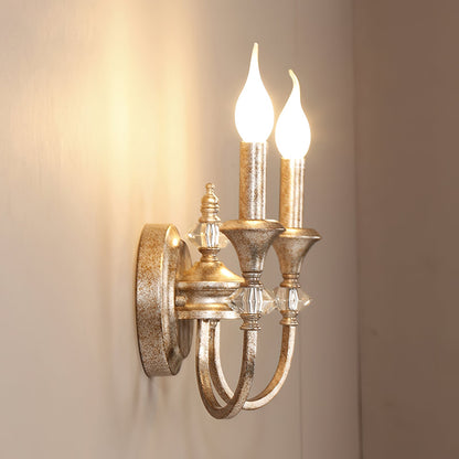 French Medieval Candlestick Wall Lamp