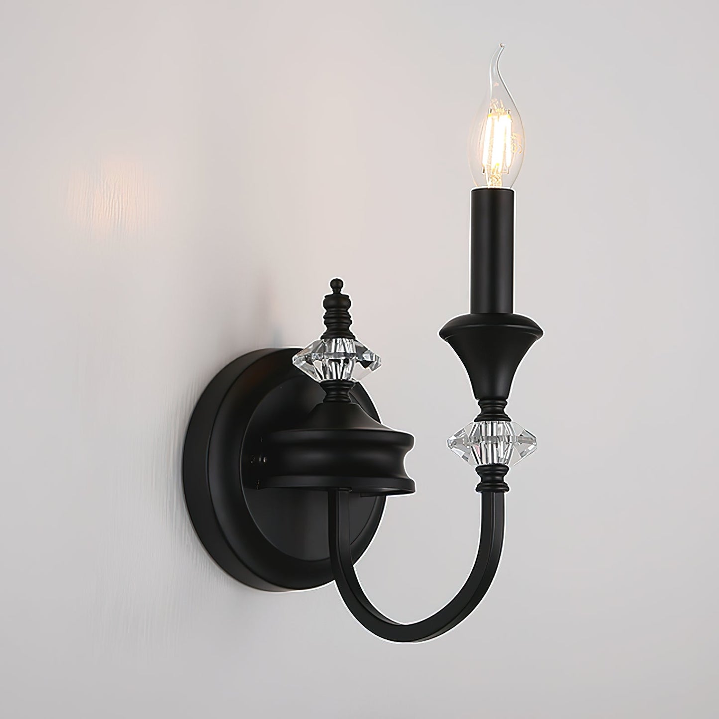 French Medieval Candlestick Wall Lamp
