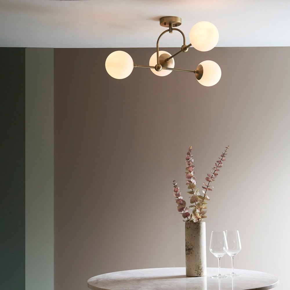 Bella 4 Light Ceiling Light - Gold