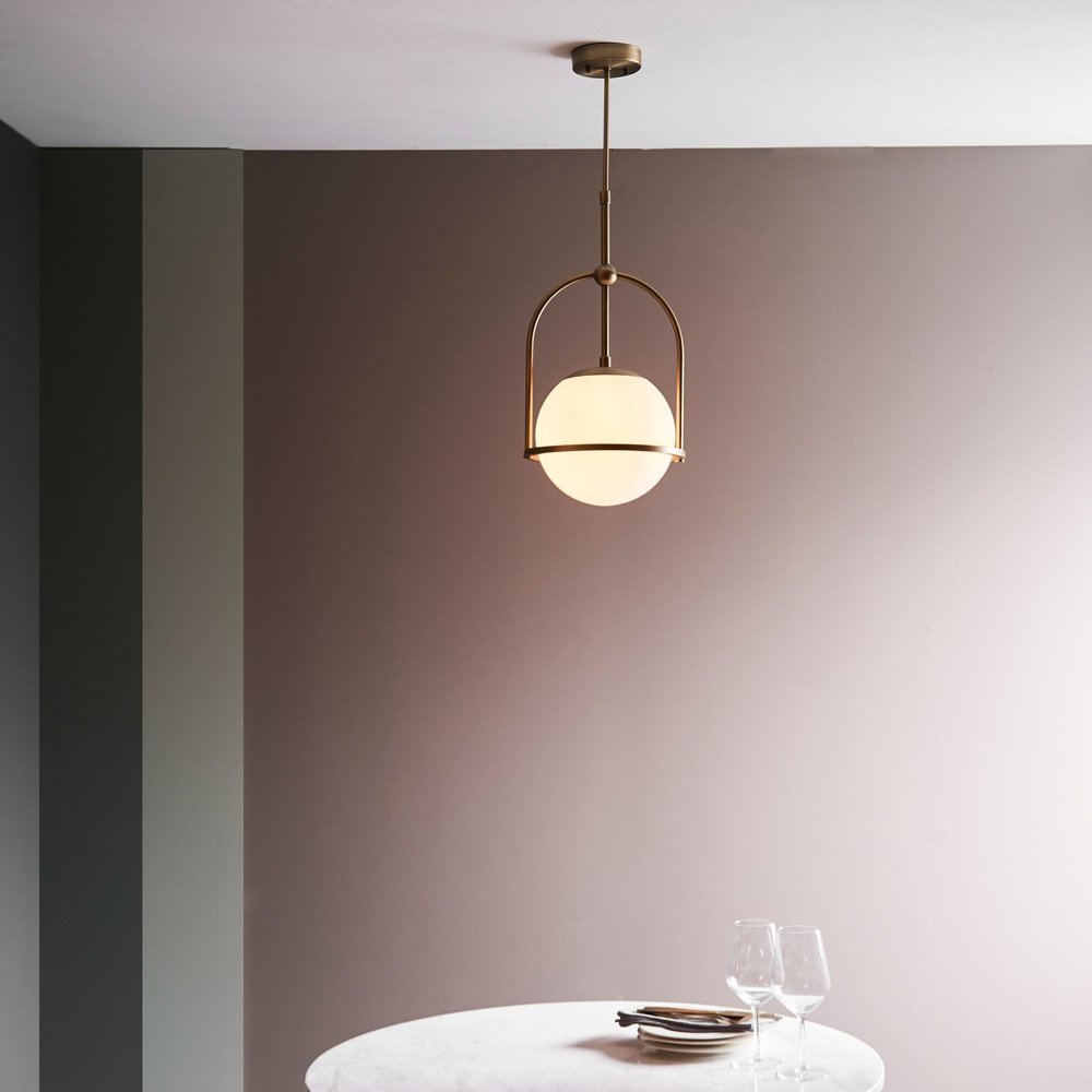 Bella 1 Light Pendant Light - Gold