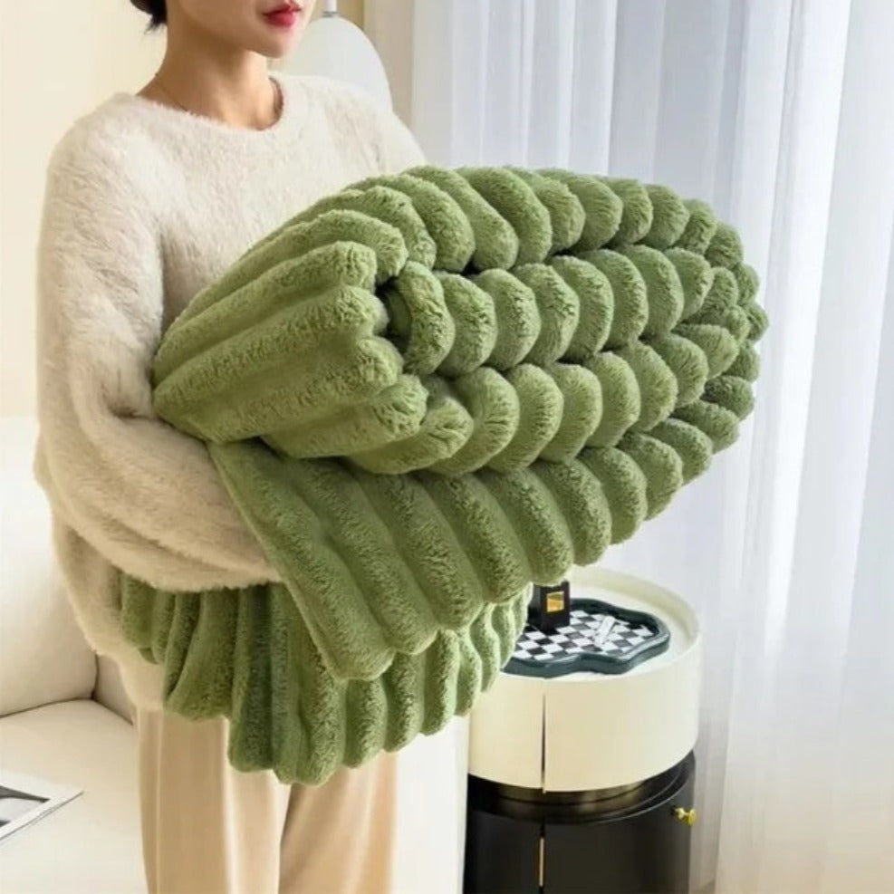 Cozy Striped Throw Blanket