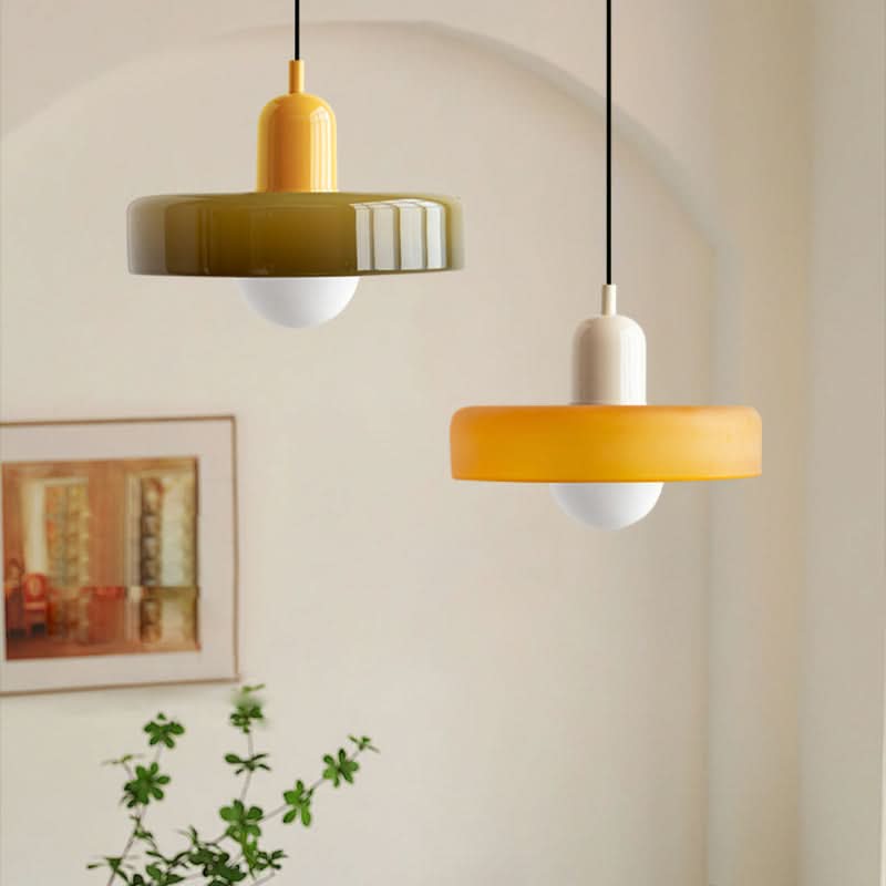 LumyHome | Bauhaus Hängeleuchte aus farbigem Glas