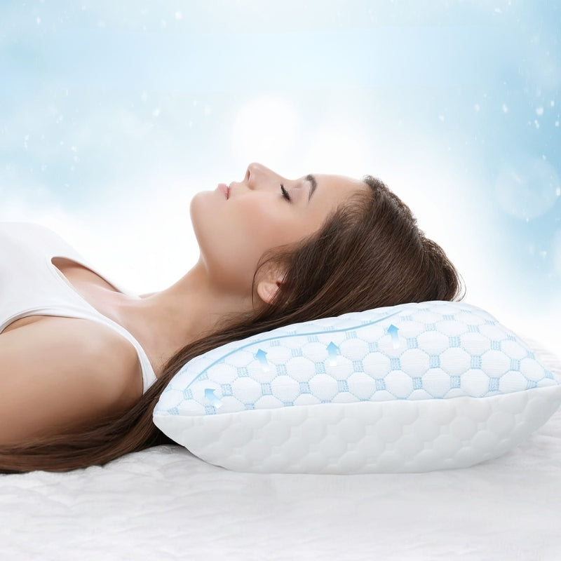 Pillow Cooling Hexagon Design Bed | Neck Support