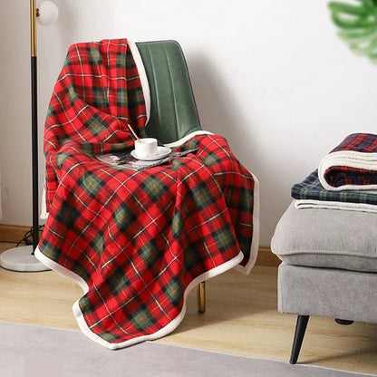 Plaid Blanket Throw for Sofa & Bed | Large