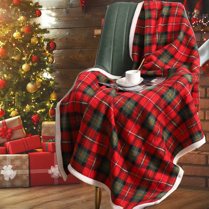 Plaid Blanket Throw for Sofa & Bed | Large