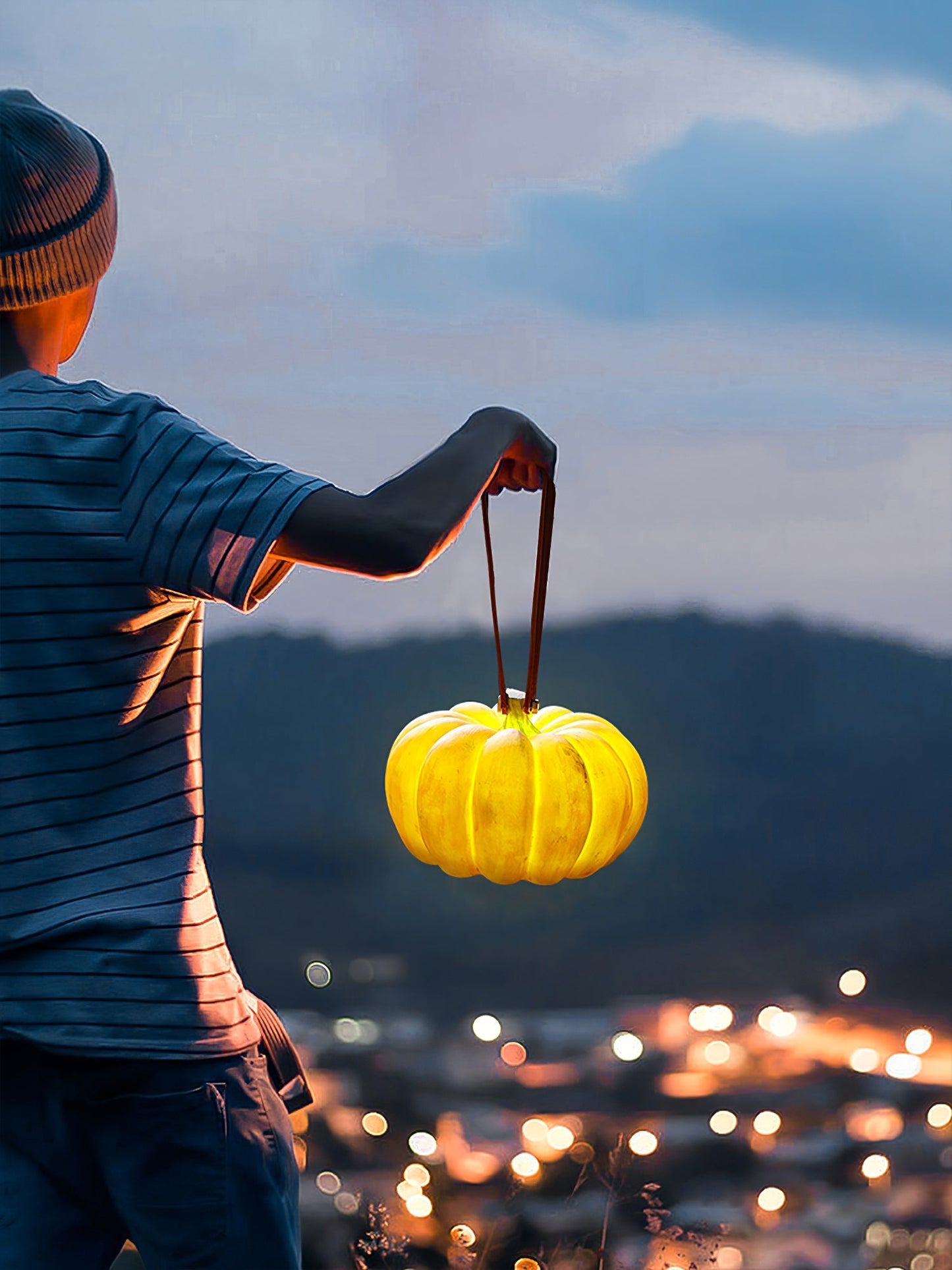 Pumpkin Resin Table Lamp