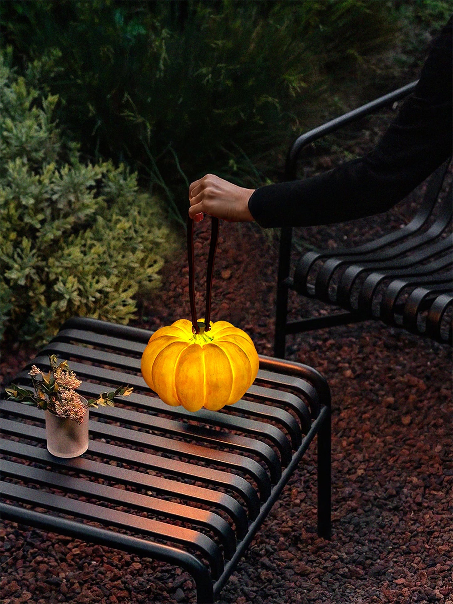 Pumpkin Resin Table Lamp