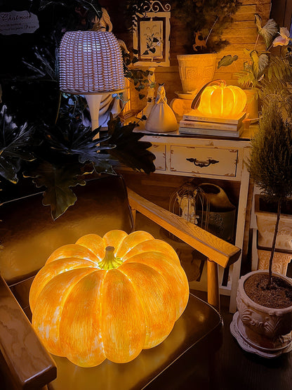 Pumpkin Resin Table Lamp