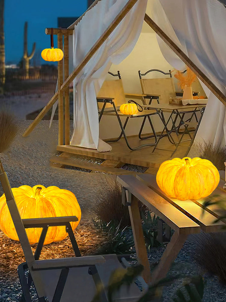 Pumpkin Resin Table Lamp