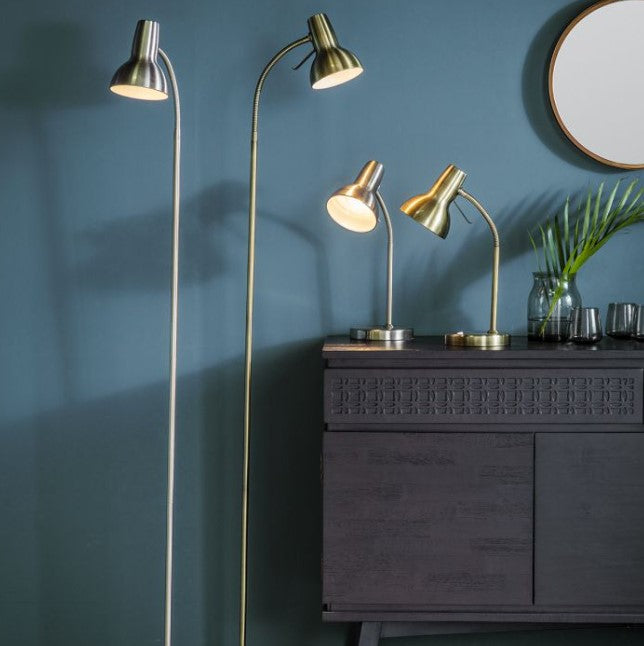 Alaia Floor Lamp - Antique Brass