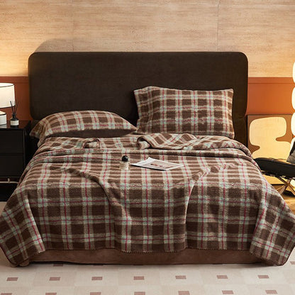 Sofa Throws Check Fleece Living Room | Tartan