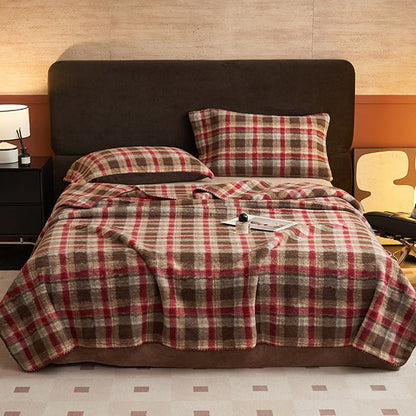 Sofa Throws Check Fleece Living Room | Tartan