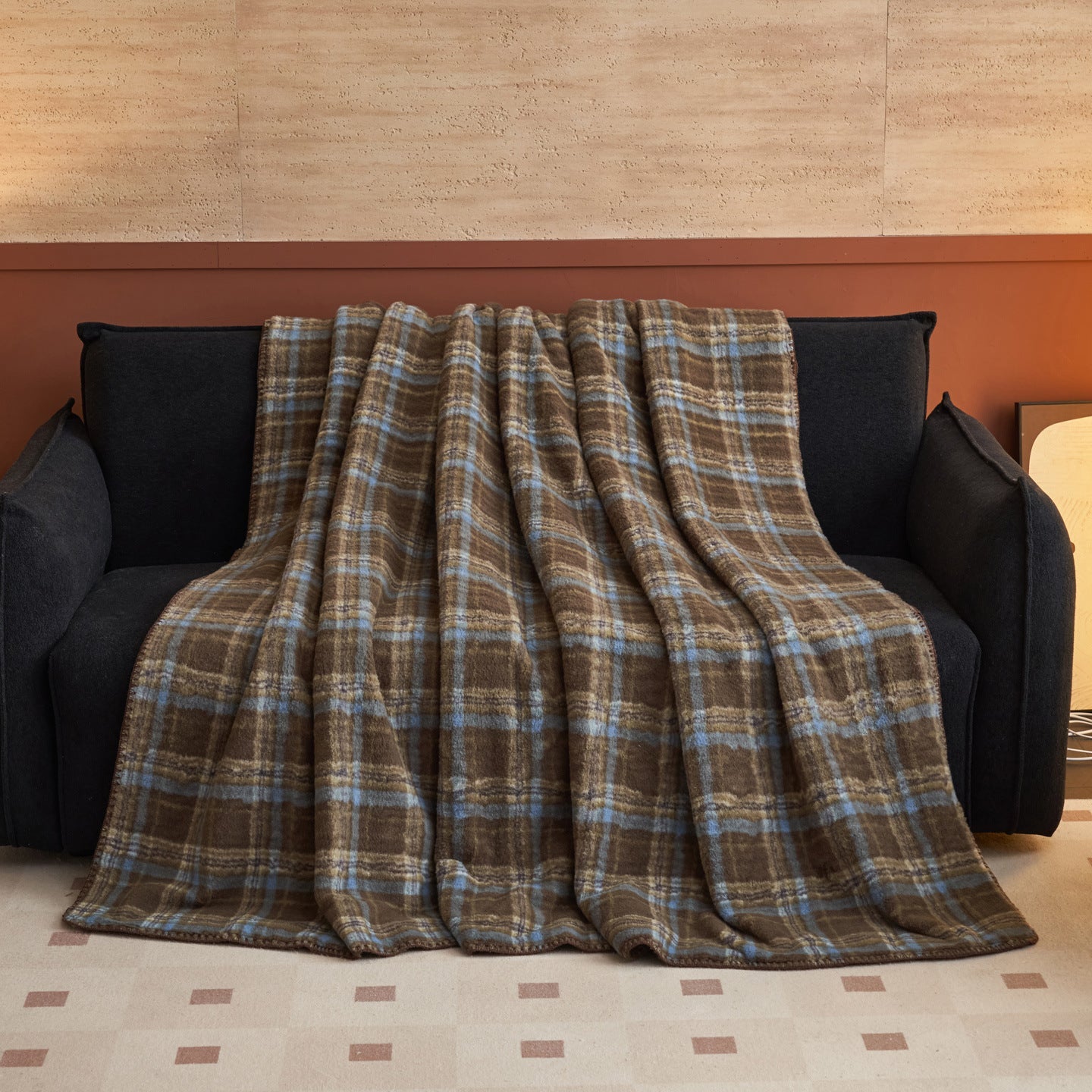 Sofa Throws Check Fleece Living Room | Tartan