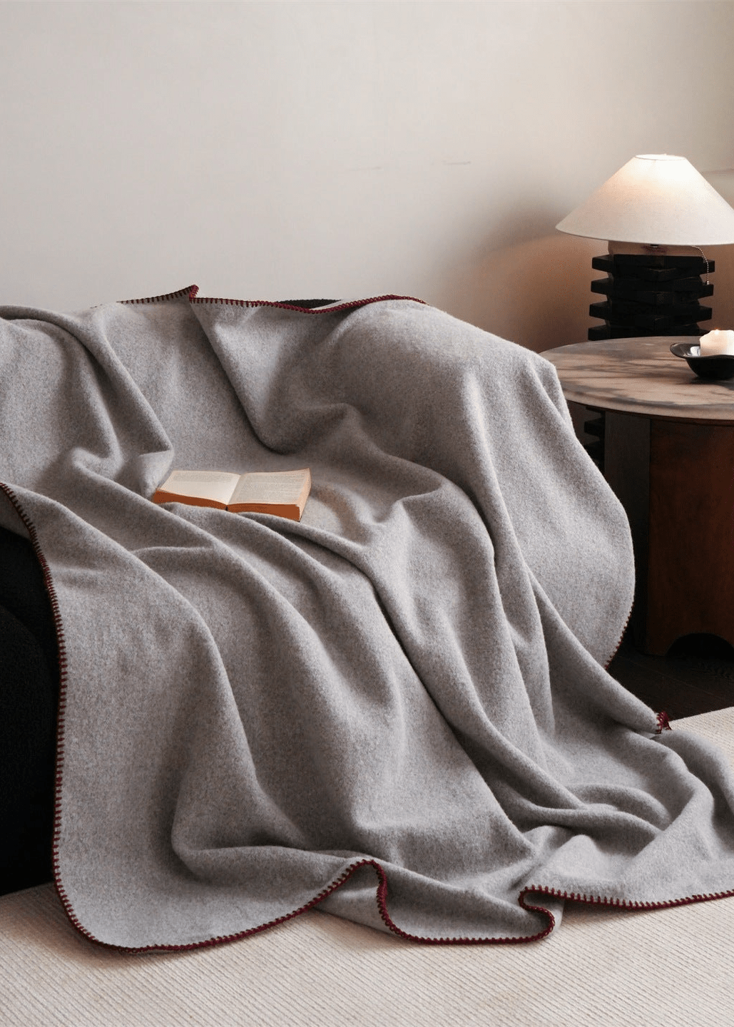Sofa Throws Contrast Trim Living Room | Large