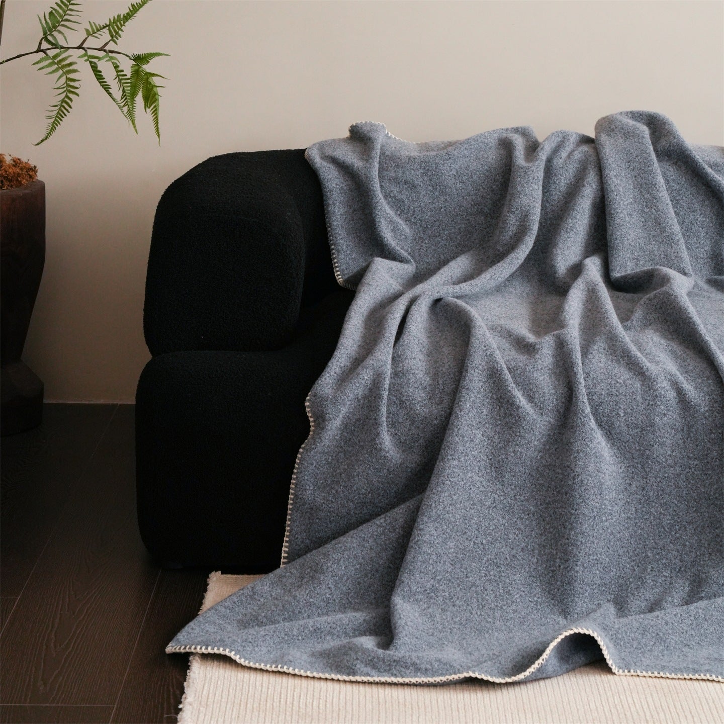 Sofa Throws Contrast Trim Living Room | Large