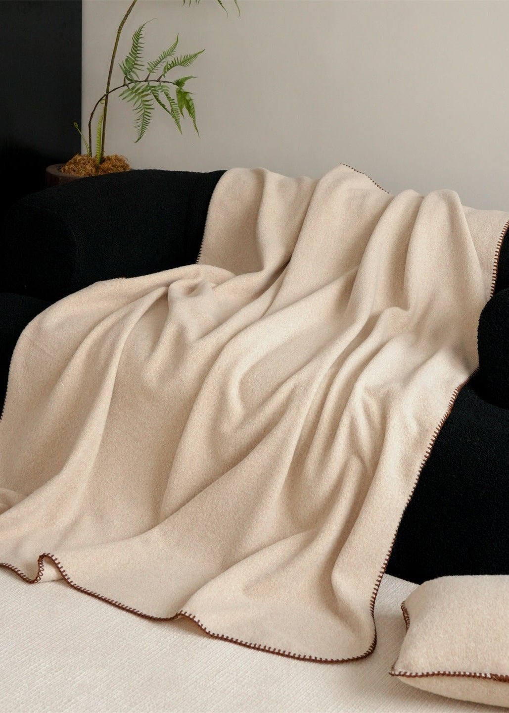Sofa Throws Contrast Trim Living Room | Large