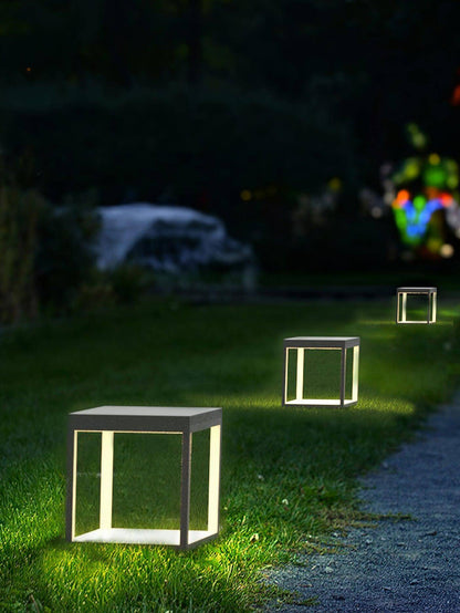 Quadratische Zaunpfahl-Gartenleuchte