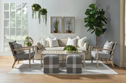 Essentials For Living Thea Outdoor 90" Taper Arm Slipcover Sofa