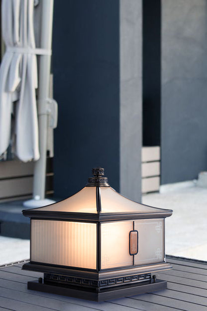 Vintage Brass Garden Post Lamp