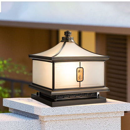 Vintage Brass Garden Post Lamp