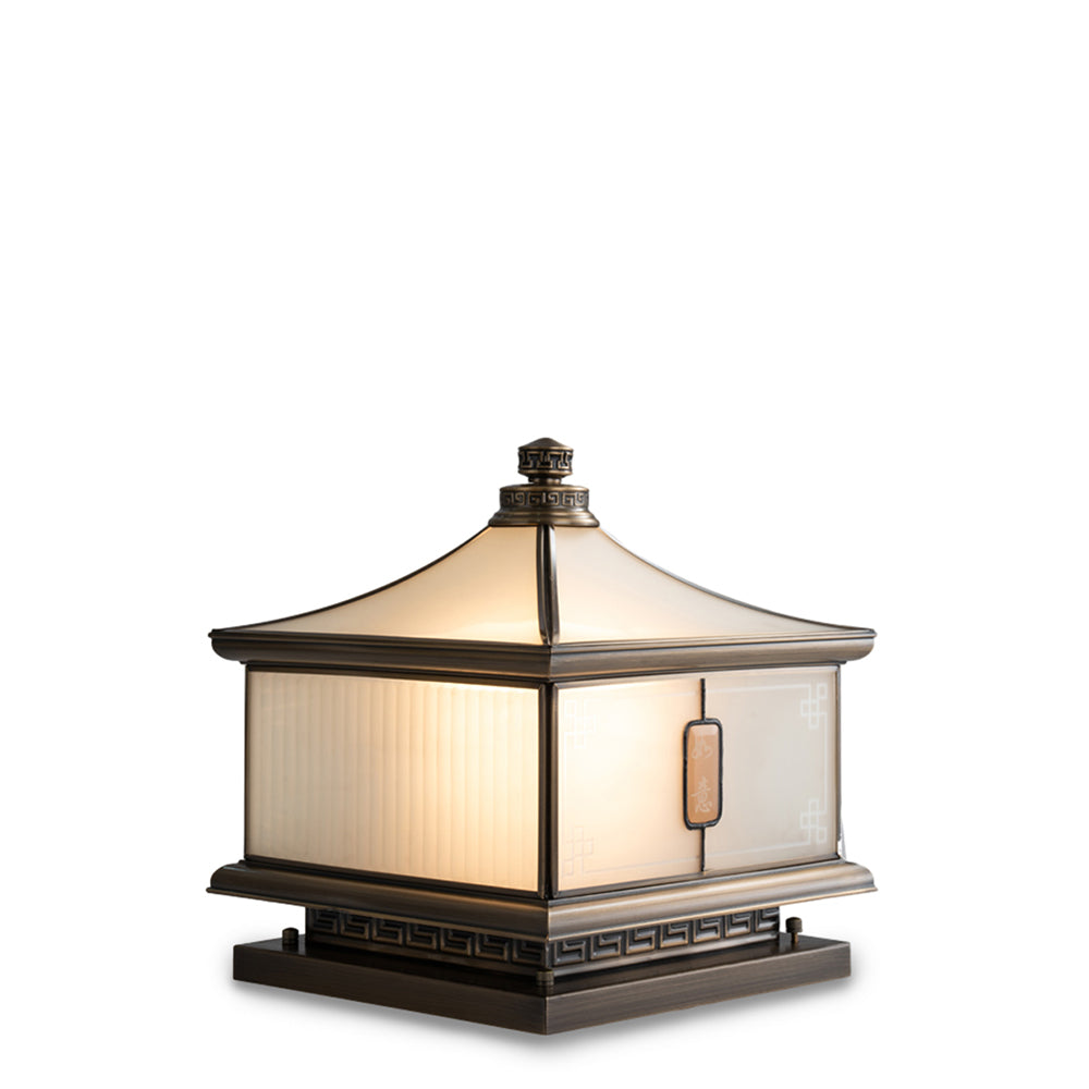 Vintage Brass Garden Post Lamp