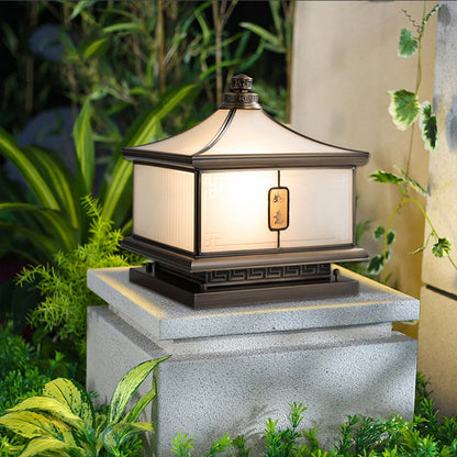 Vintage Brass Garden Post Lamp