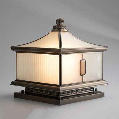 Vintage Brass Garden Post Lamp