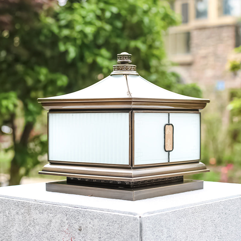 Vintage Brass Garden Post Lamp