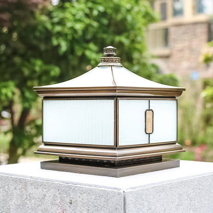 Vintage Brass Garden Post Lamp