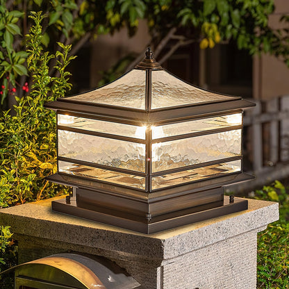 Waterproof Tempered Glass Column Light