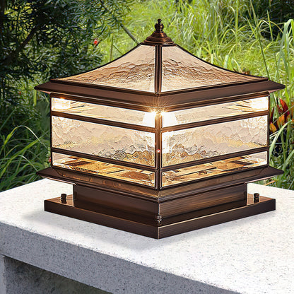 Waterproof Tempered Glass Column Light
