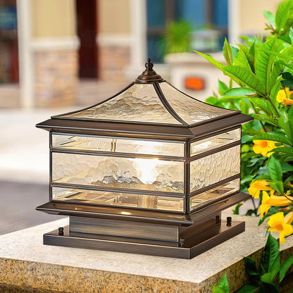 Waterproof Tempered Glass Column Light