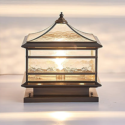 Waterproof Tempered Glass Column Light