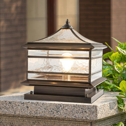 Waterproof Tempered Glass Column Light