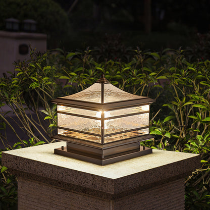 Waterproof Tempered Glass Column Light